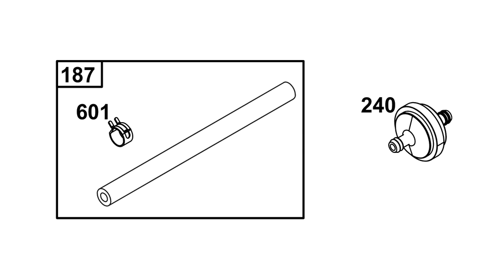 Fuel Supply Group Diagram and Parts List for 25V337-0065-G1  Briggs and Stratton Engine